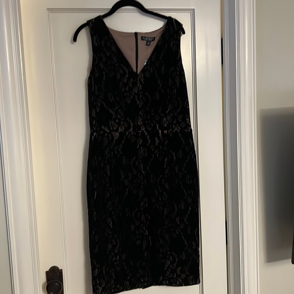 Ralph Lauren lace V neck cocktail dress new with tag
